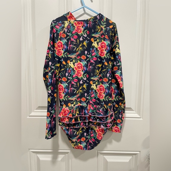 Tame the Sun Long Sleeve Swimsuit for Girls, UPF 50+ Size 10 - Picture 2 of 2